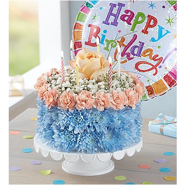 Birthday Wishes Flower Cake™ Coastal
